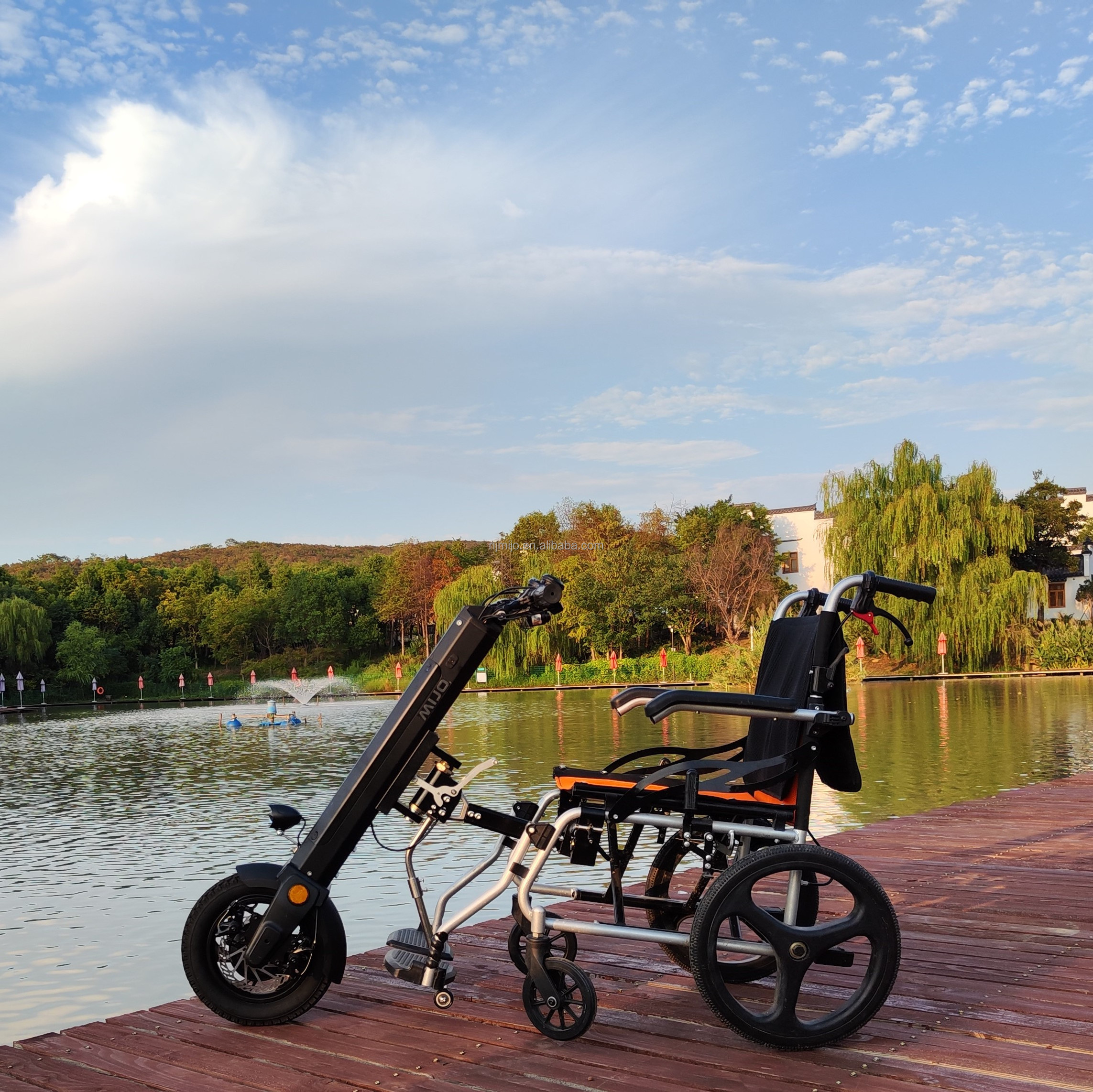 2023 MIJO MT01 electric handbike Mijo handcycle the fifth wheel 12inch tire power wheelchair handbike FOR WHEELCHAIRS