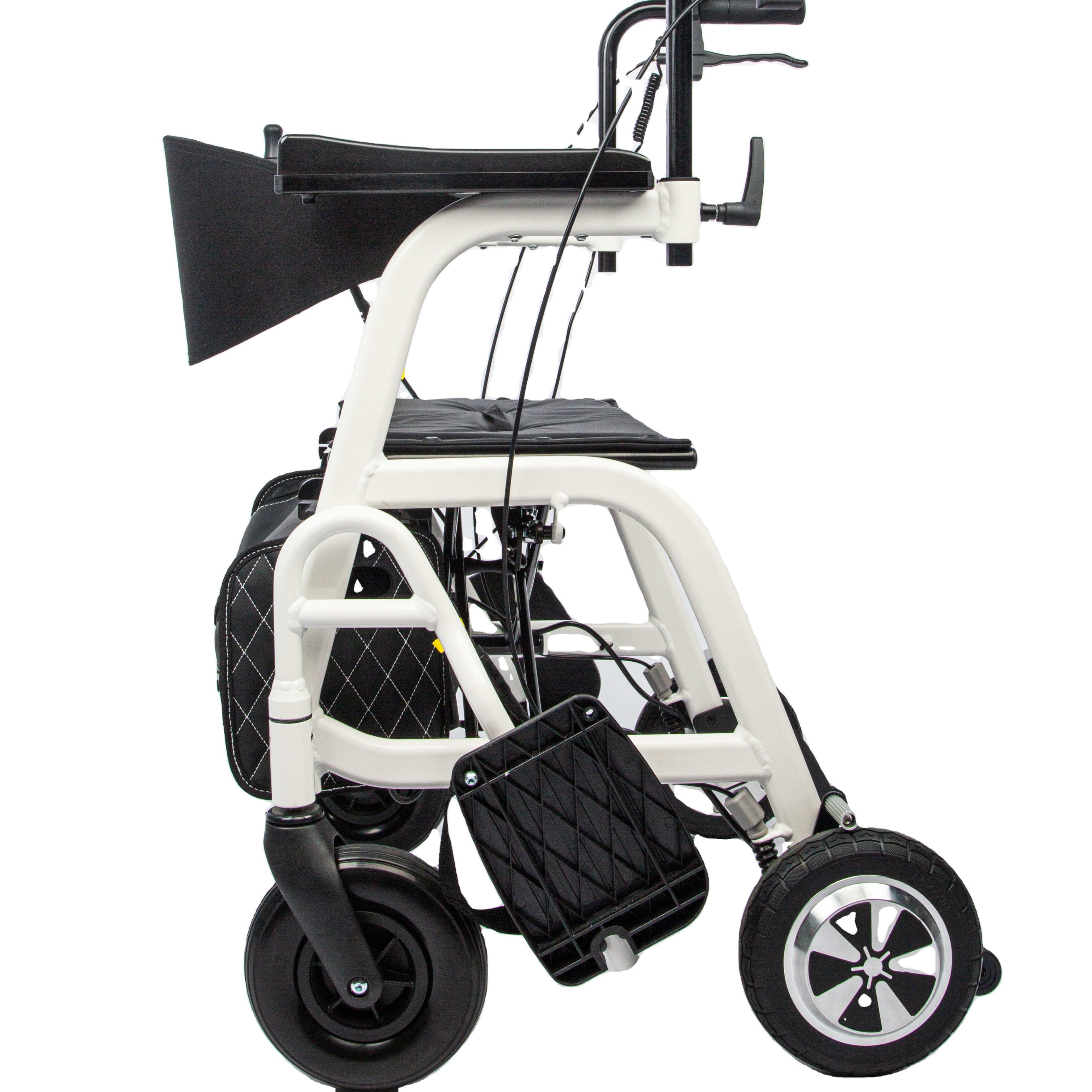 Electric Adult Folding Walker Rollator With Seat Wheelchair