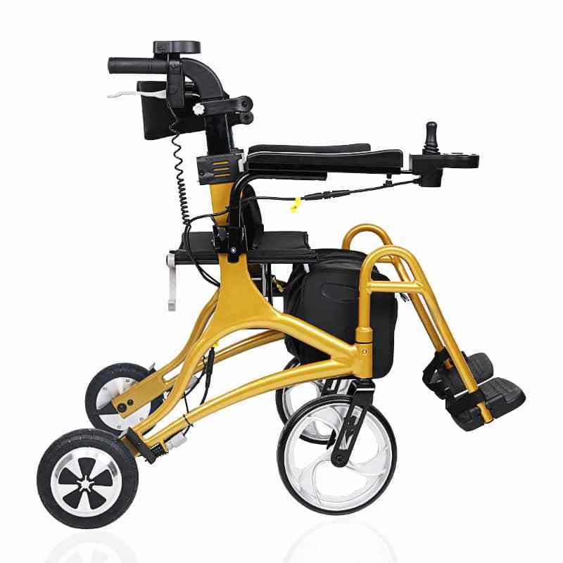 Power rollator walker for elderly shopping cart trolley handicapped power wheelchair electric light weight