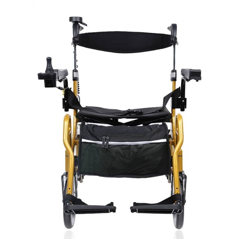 Power rollator walker for elderly shopping cart trolley handicapped power wheelchair electric light weight