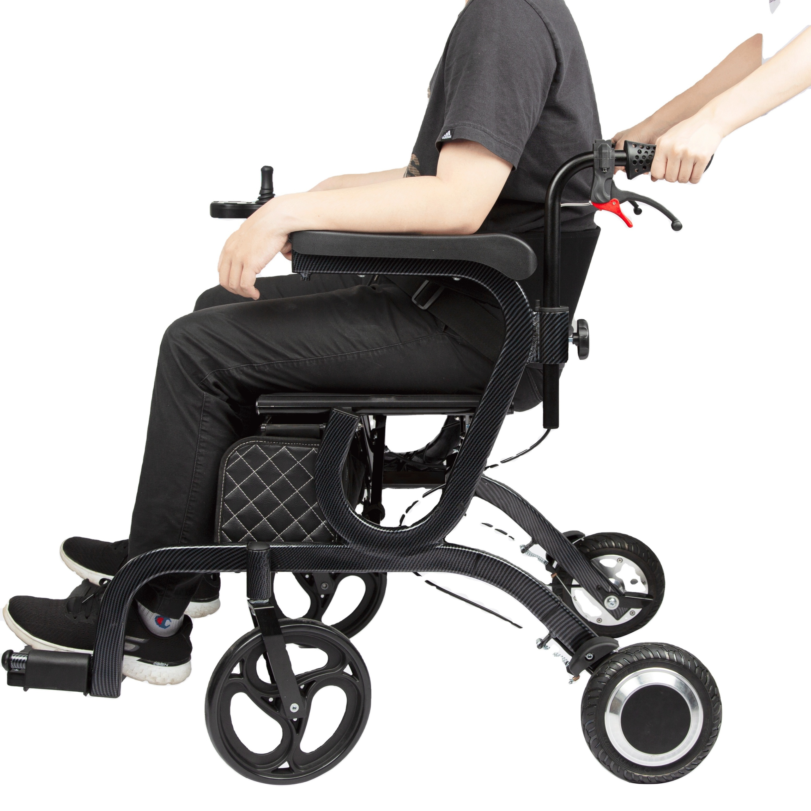 Electric Adult Folding Walker Rollator With Seat Wheelchair