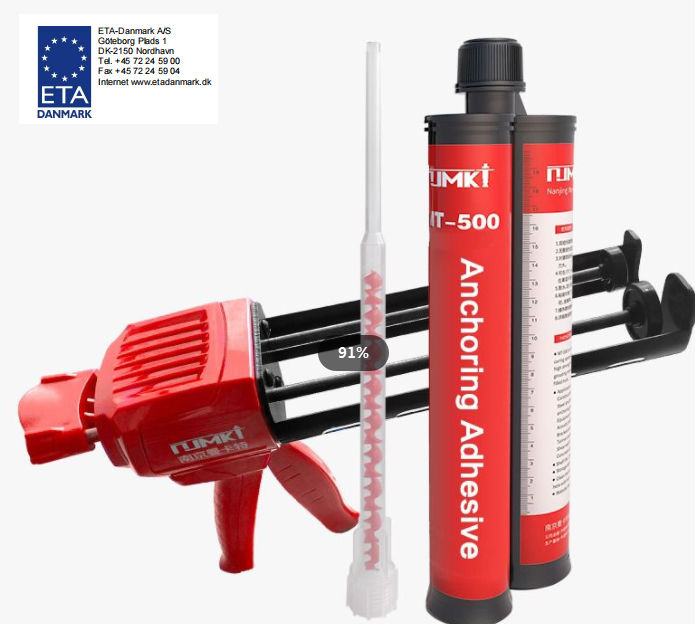 Chemical Anchor adhesive MT 500 AB components/2:1 / ETA/HILTI RE-500/Epoxy Resin Concrete  Construction