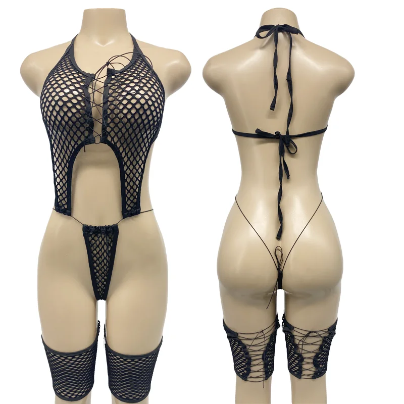 Maxsun Wholesale Fishnet Stripper Outfits Dancewear Exotic Performance Stage Costume Dance Wear