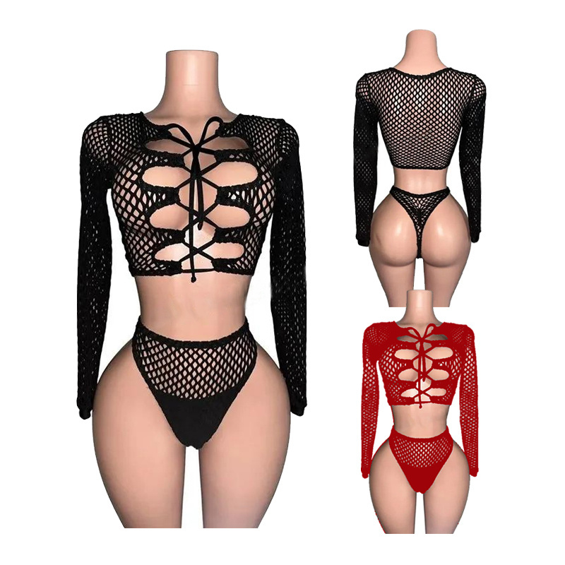 Maxsun Wholesale Fishnet Stripper Outfits Dancewear Exotic Performance Stage Costume Dance Wear