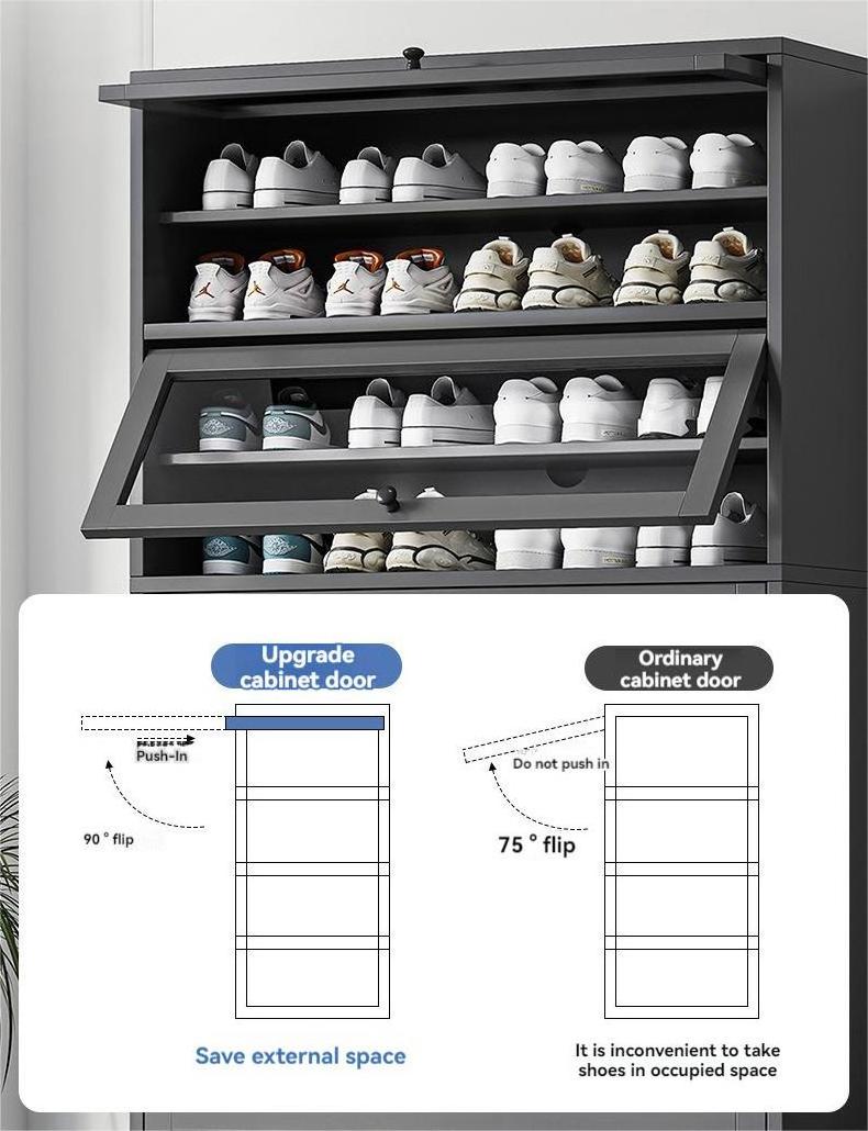 Simple modern shoe cabinet household entrance door outside door locker burst shoe rack