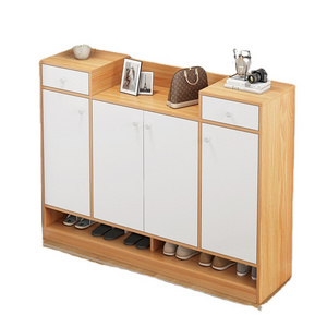 Hot selling shoe rack modern multi-layer storage dust-proof shoe cabinet entryway narrow with doors and drawers