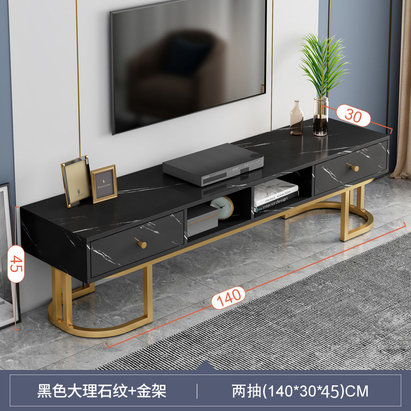 Faux marble TV cabinet and coffee table set modern living room small apartment TV shelf living room furniture TV stand