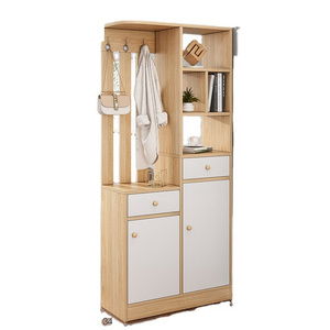 Wholesale entryway shoe cabinet modern large capacity coat hanger cabinet nordic bench shoe rack