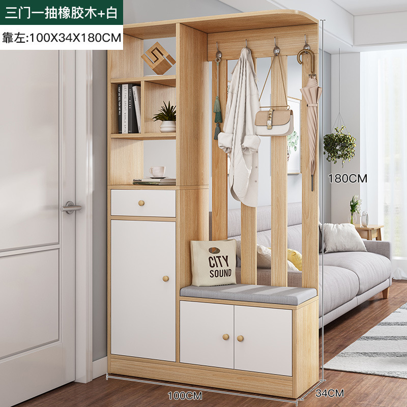 Wholesale entryway shoe cabinet modern large capacity coat hanger cabinet nordic bench shoe rack