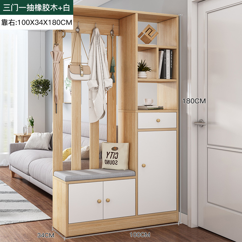 Wholesale entryway shoe cabinet modern large capacity coat hanger cabinet nordic bench shoe rack