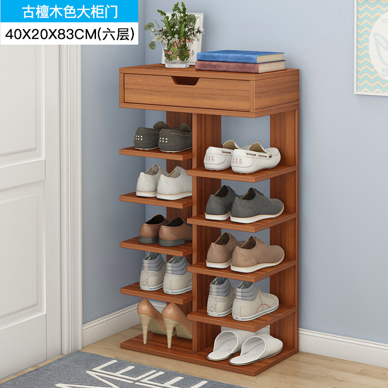 Entry level multi-level shoe rack with large capacity for convenient mobile shoe storage