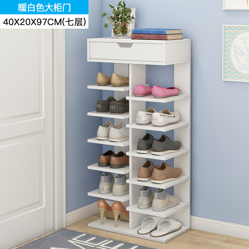 Entry level multi-level shoe rack with large capacity for convenient mobile shoe storage