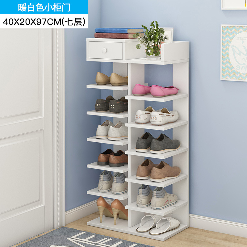 Entry level multi-level shoe rack with large capacity for convenient mobile shoe storage