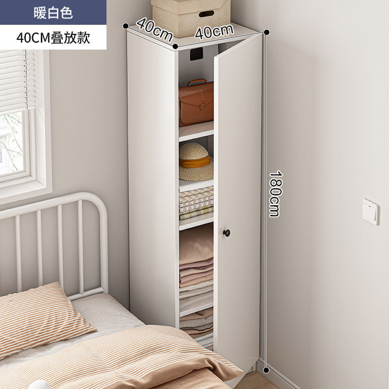 Simple wardrobe single door home bedroom small wardrobe ultra-narrow corner storage cabinet