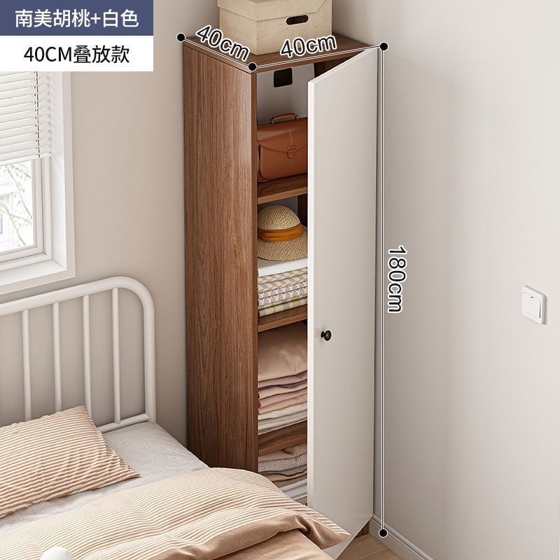 Simple wardrobe single door home bedroom small wardrobe ultra-narrow corner storage cabinet