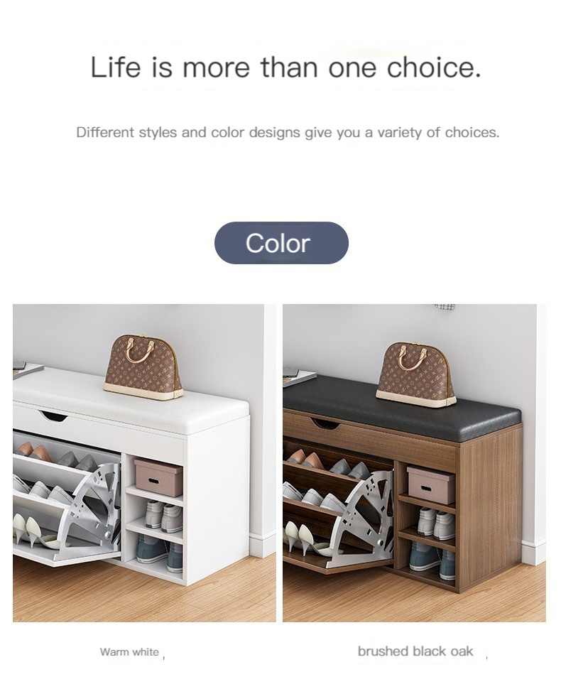 Modern Living Room Furniture Wooden Storage Bench Organiser Sitable rotating shoe rack white shoe rack cabinet with seat