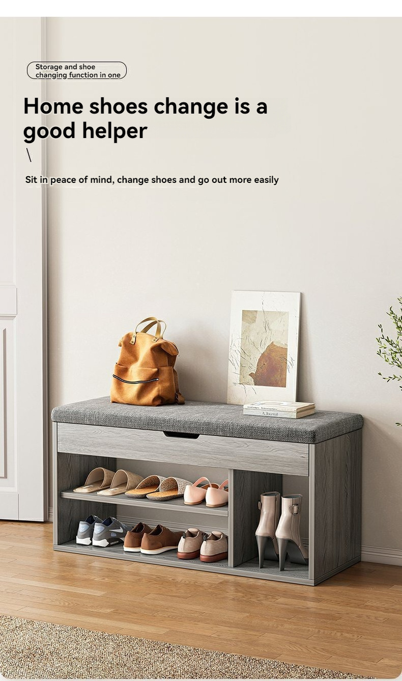 Living Room Entryway Furniture Modern Designs Simple Home Storage Shoe Rack MDF Shoe Cabinet Entryway With Seat