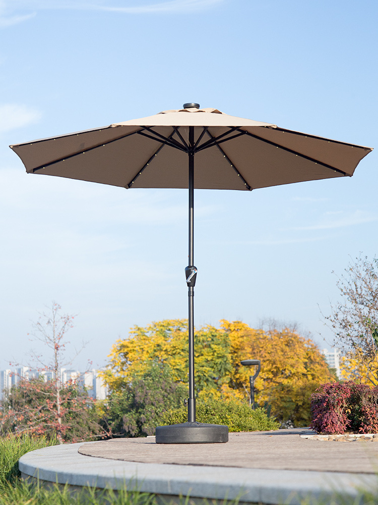 Outdoor sunshade patio open air balcony garden umbrella outdoor swing camping sun umbrella with light