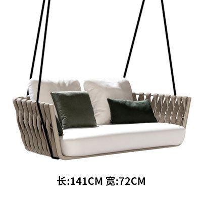 Outdoor swing hanging chair indoor hanging basket double rattan chair leisure balcony waterproof rocking chair