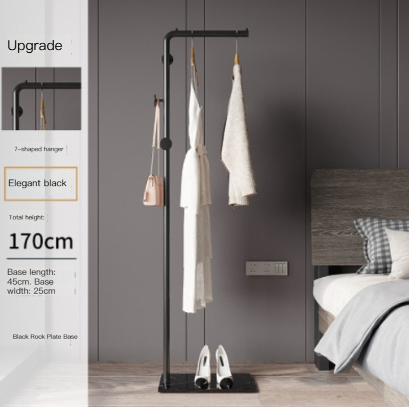 New modern design clothes rack with slate base simple and modern gold clothes rack with hat hook