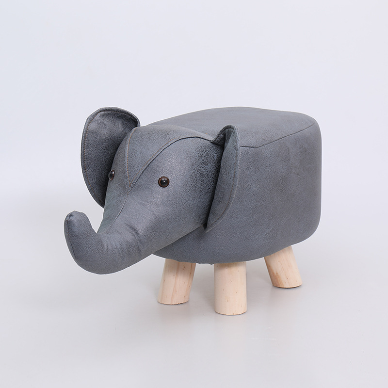 Cartoon animal stool selling children's home small bench technology cloth imitation leather elephant tiger stool