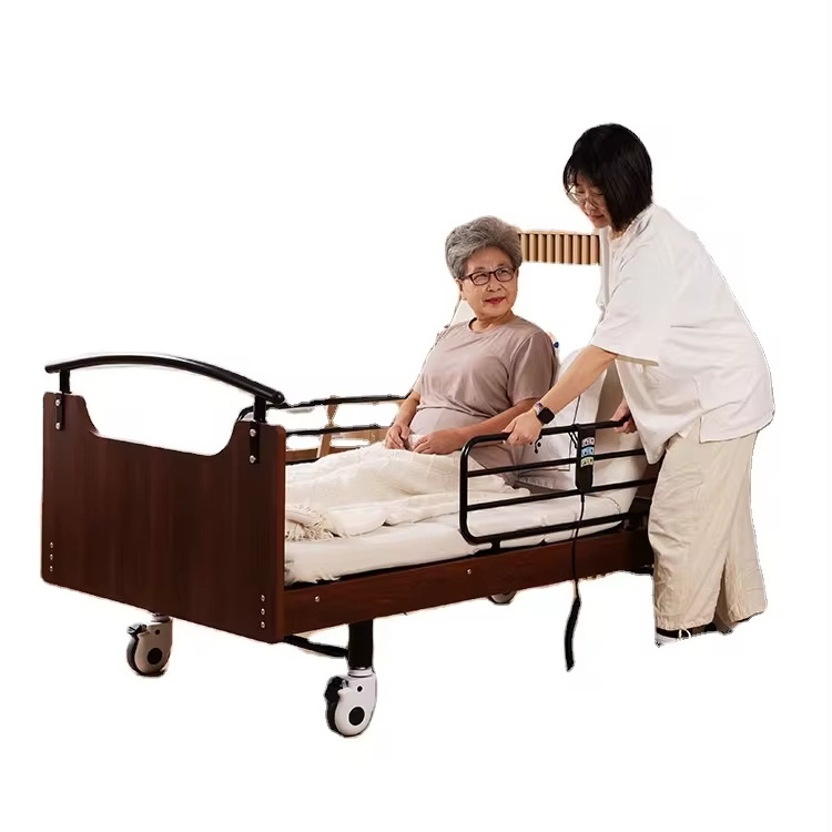 Factory adjustable hospital cheap multi functional clinic medical patient hospital rotating bed with sponge mattress