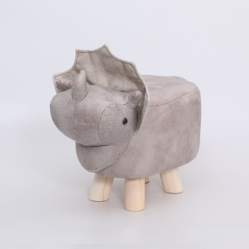 Cartoon animal stool selling children's home small bench technology cloth imitation leather elephant tiger stool