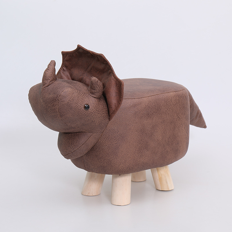 Cartoon animal stool selling children's home small bench technology cloth imitation leather elephant tiger stool