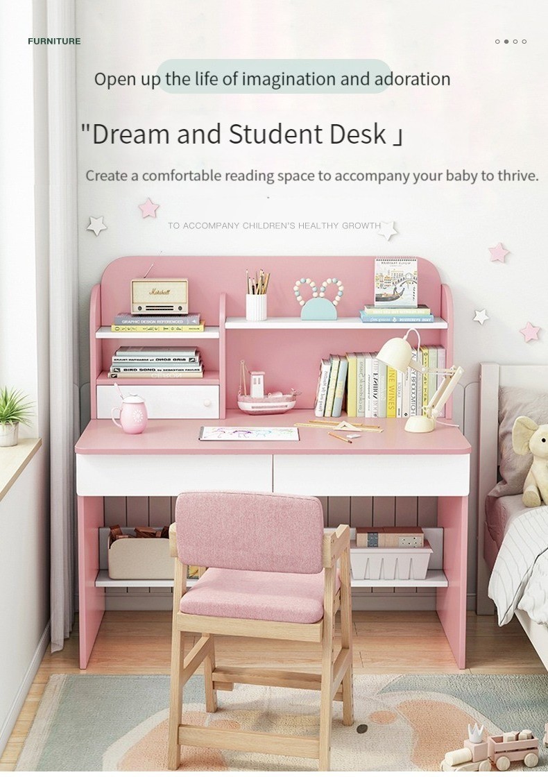 Children's desk home students study desk Simple modern desk and chair set