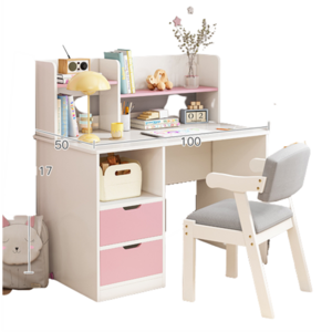 Desk and bookshelf combination simple student computer desk practical children Nordic bedroom study table