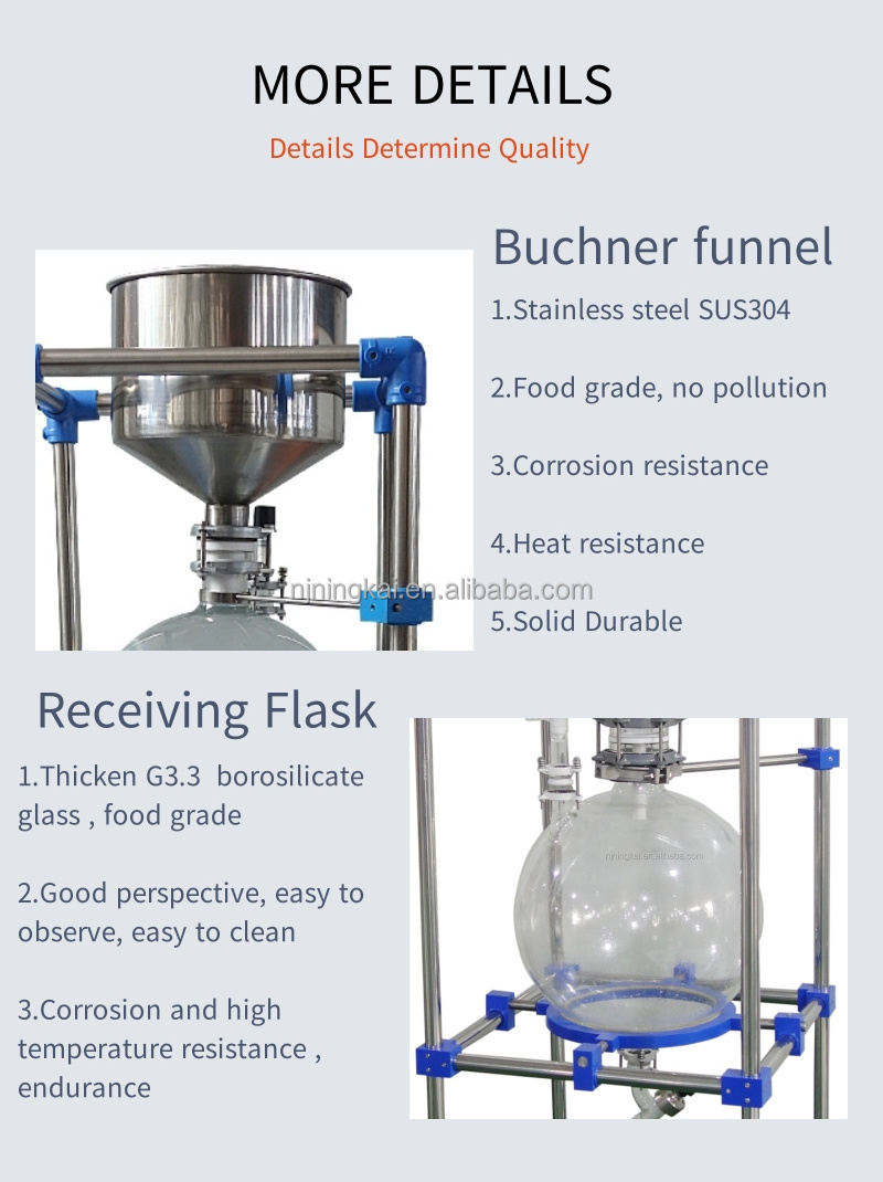 Industrial Chemical Stainless Steel Buchner Funnel 10liter Vacuum Nutsch Filter