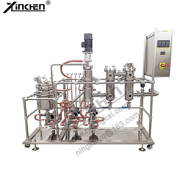 Oil Extractor Stainless Steel Wiped Film Evaporator Glass Short Path Molecular Distiller