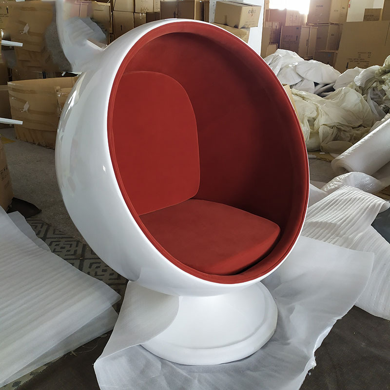 Modern furniture cheap standing swivel fiberglass adult size round egg shaped pod chair,black red blue all kinds chairs