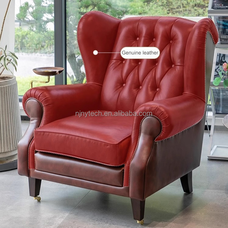 Luxury Style 1919 Cigar Chair Italian Classic Retro Armchair for Living Room Leather High Quality Lounge Room Furniture