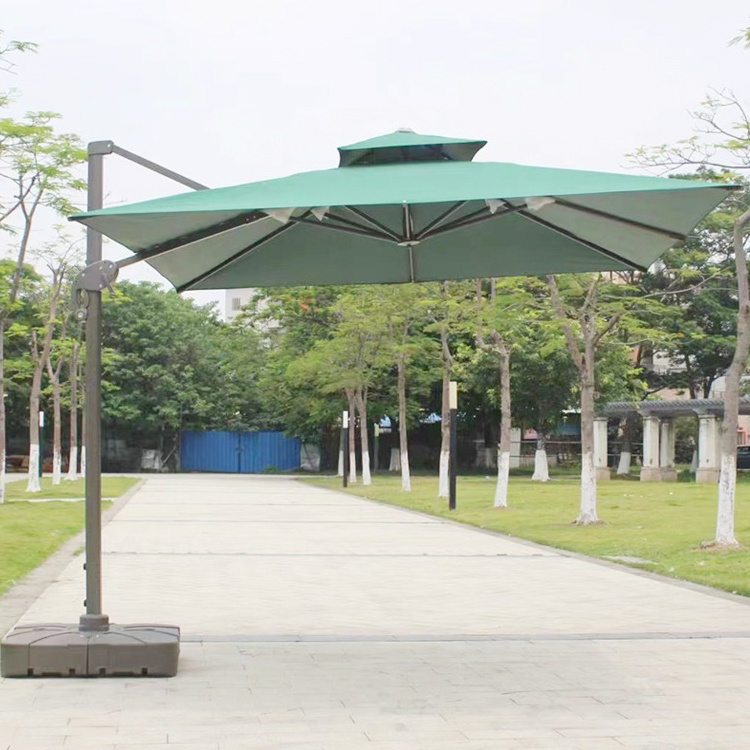 Outdoor sunshade outdoor sentry box solar umbrella long handle Roman umbrella outdoor cafe outdoor alloy umbrella