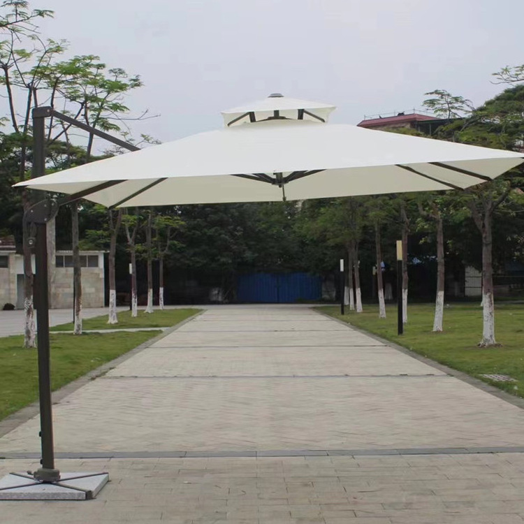 Outdoor sunshade outdoor sentry box solar umbrella long handle Roman umbrella outdoor cafe outdoor alloy umbrella