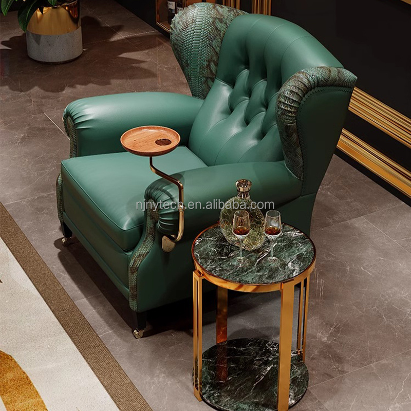 Luxury Style 1919 Cigar Chair Italian Classic Retro Armchair for Living Room Leather High Quality Lounge Room Furniture