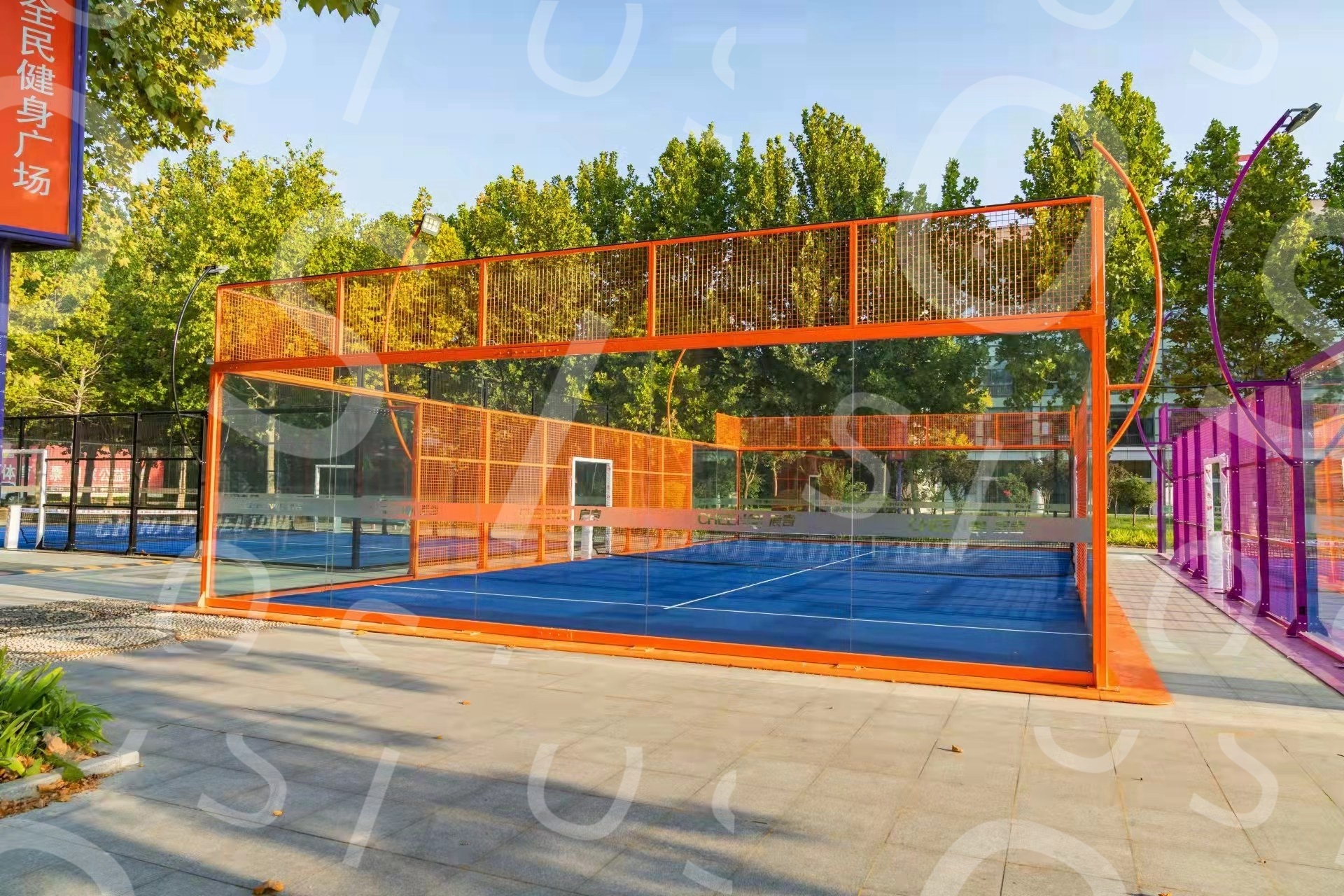 Osi Paddle Court Padel Tennis Portable Padel Court 4mm thickness Q235 Tube