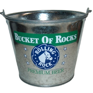 Custom Logo Wholesale Cheap Price Metal Beer Ice Bucket Tin Metal Beer Bucket Galvanized Metal Beer Bucket