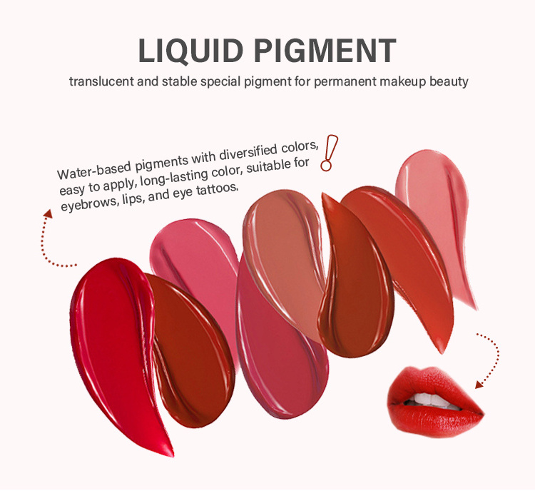 PMU pigment Free samples private logo best skin microblading tattoo ink Semi Permanent Makeup liquid for eyebrow eyeliner lip