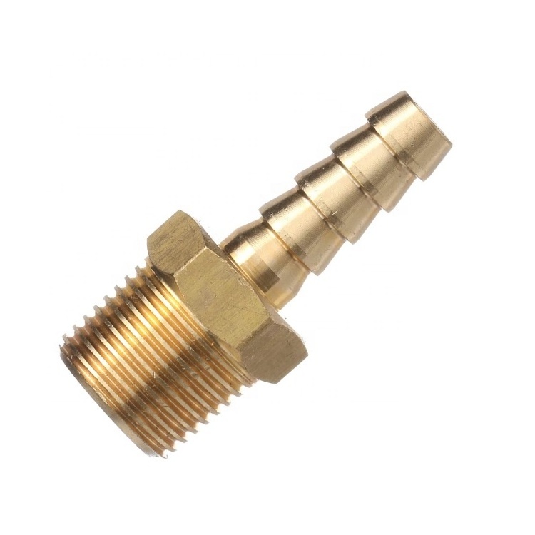 Factory supply forging cnc turning brass fitting hex custom cnc machining brass hose fittings