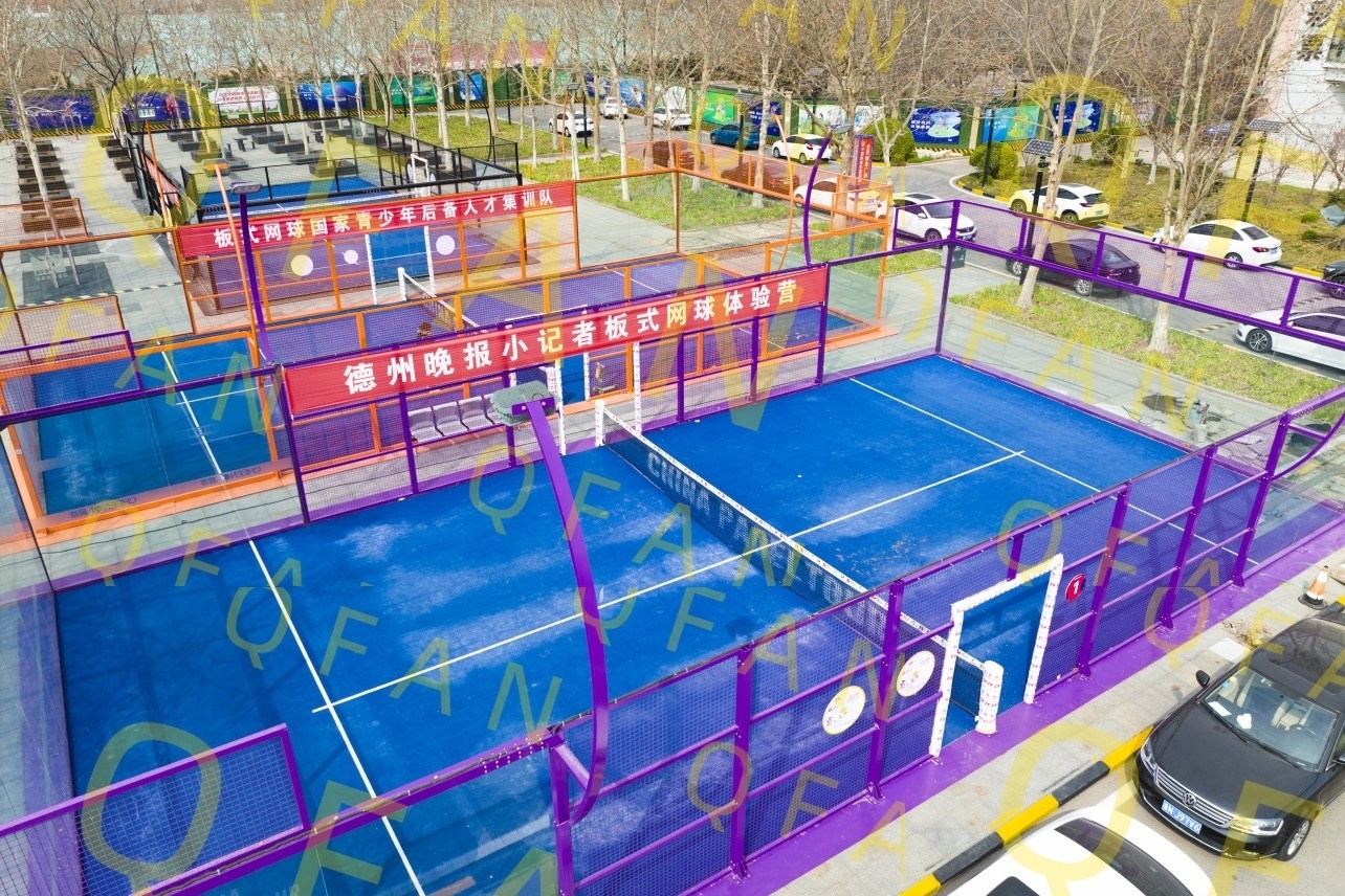 Qfan Factory Wholesale High Quality Panoramic Tennis Court acrylic, tartan and artificial turf floor