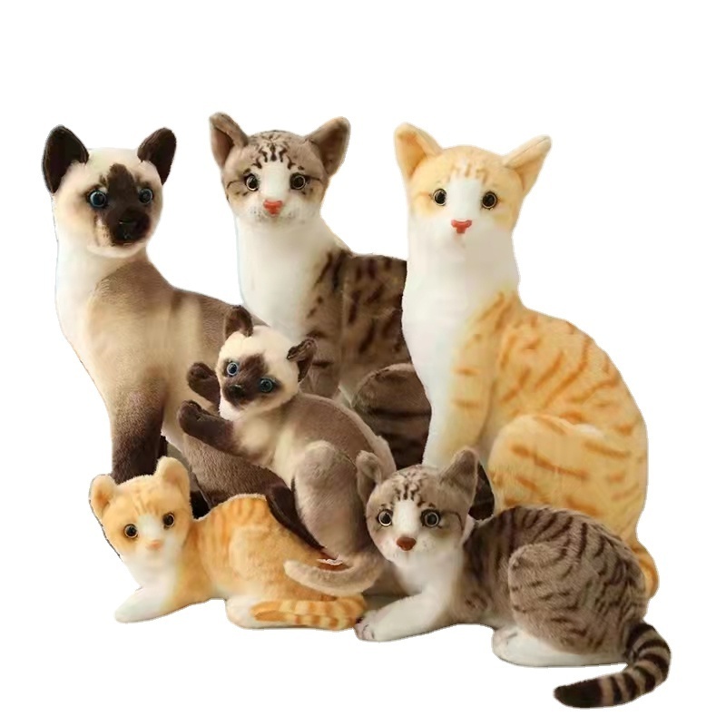 Hot selling kawaii stuffed animals plush cat toy peluche soft toys plush cat with size