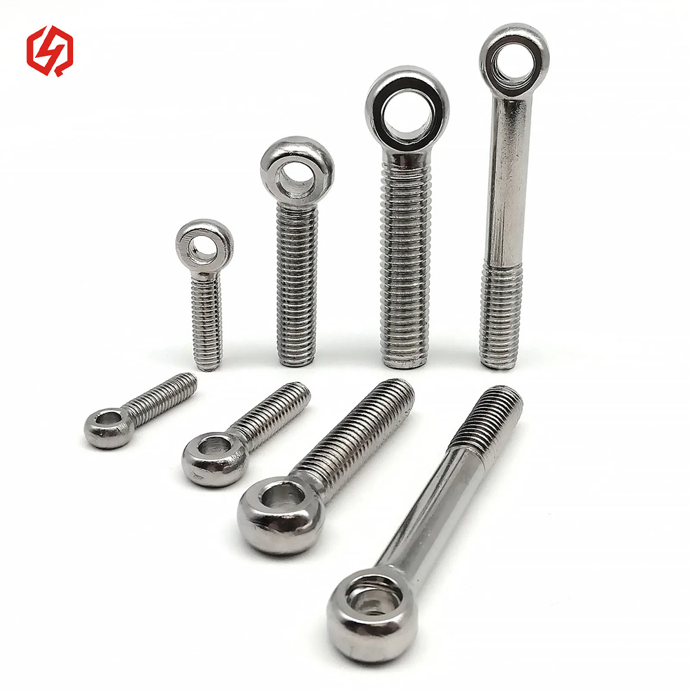 M3 M6 304 Stainless Steel Shoulder Lifting Fish Eye Bolts Ring Link Axle Screw