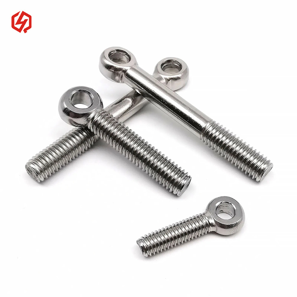 M3 M6 304 Stainless Steel Shoulder Lifting Fish Eye Bolts Ring Link Axle Screw