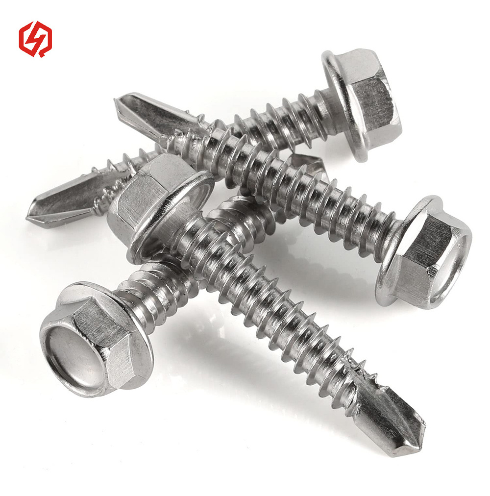 16mm - 63mm Stainless Steel Hex Head Self Drilling Screws HEX CAP SCREWS