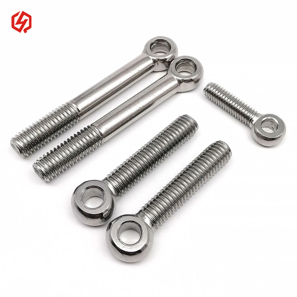 M3 M6 304 Stainless Steel Shoulder Lifting Fish Eye Bolts Ring Link Axle Screw