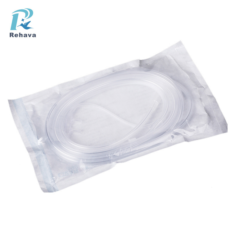 Disposable nasal oxygen tube Pvc Nasal Oxygen Cannula Tube With Clips