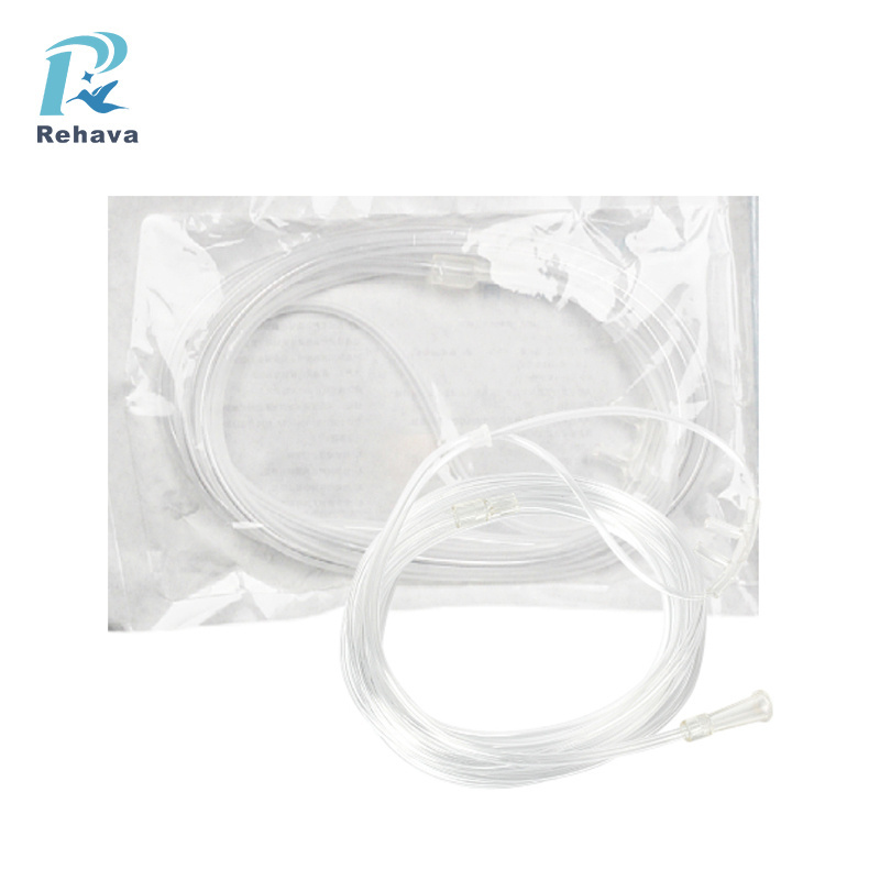 Disposable nasal oxygen tube Pvc Nasal Oxygen Cannula Tube With Clips