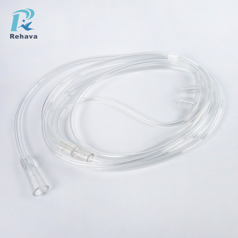 Disposable nasal oxygen tube Pvc Nasal Oxygen Cannula Tube With Clips